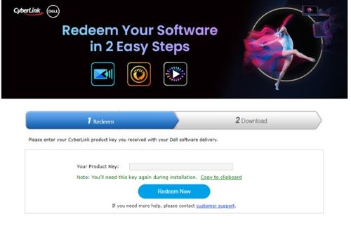 Inserisci il codice Product Key di CyberLink