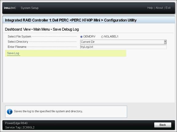 Сохранить выбранный журнал