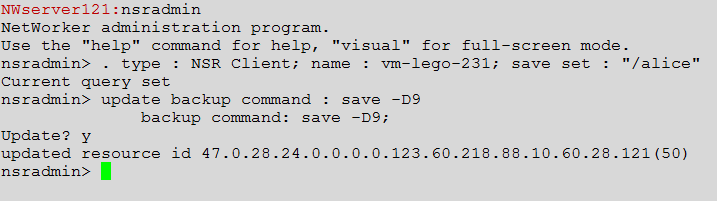 Back-upfoutopsporing van nsradmin configureren