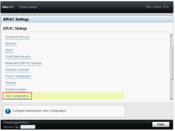iDRAC Settings (Impostazioni iDRAC)