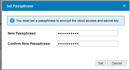 Phrase secrète de Data Domain Cloud Tier