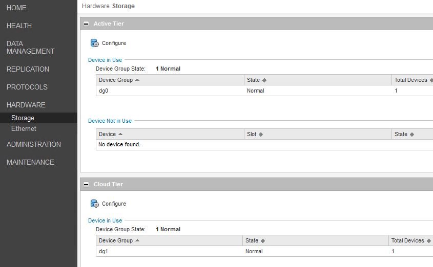 Almacenamiento de nivel de nube configurado