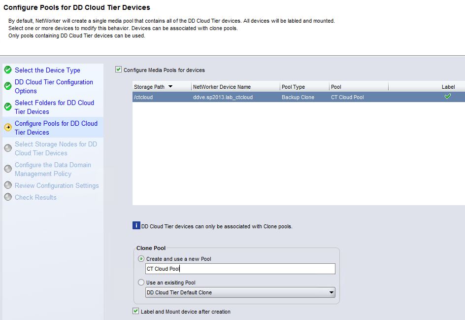 Configuring a Clone Pool
