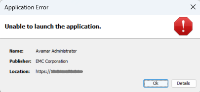 Avamar: Administrator Console by JNLP File Fails in 19.12 With Hotfix ...