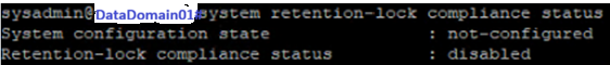 system retention-lock compliance status