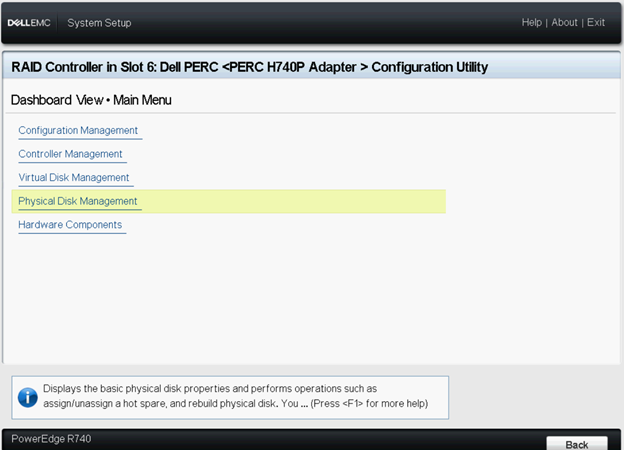 物理ディスクの管理