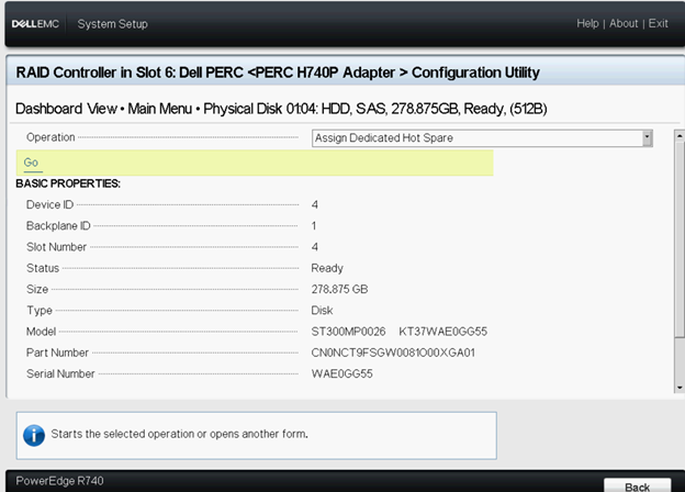ホットスペアの割り当て