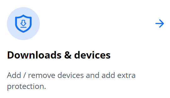 McAfee-downloads og -enheder