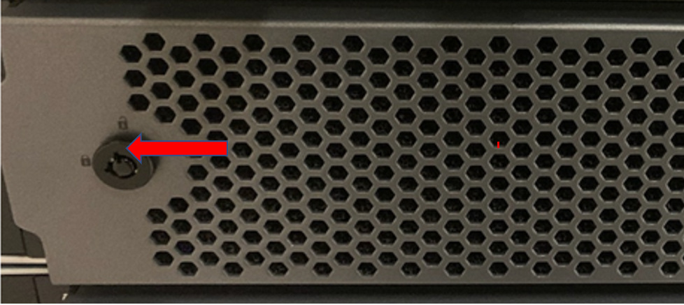 Vista frontal del bisel del OEM R740XD que cumple con NEBS