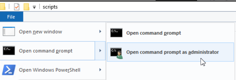 Otwieranie wiersza poleceń administratora
