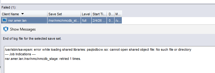 savepsm kan ikke indlæse delte biblioteker psqlodbcnw