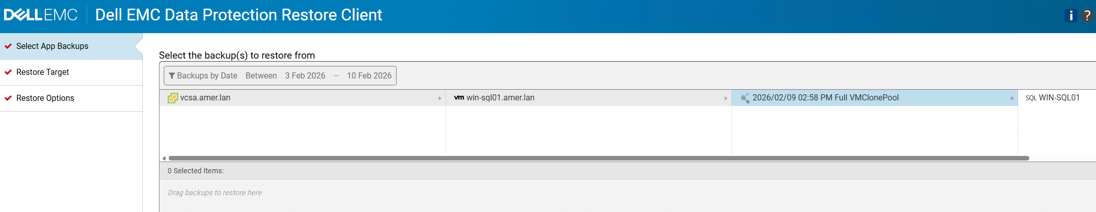 saveset clonado en DPRC