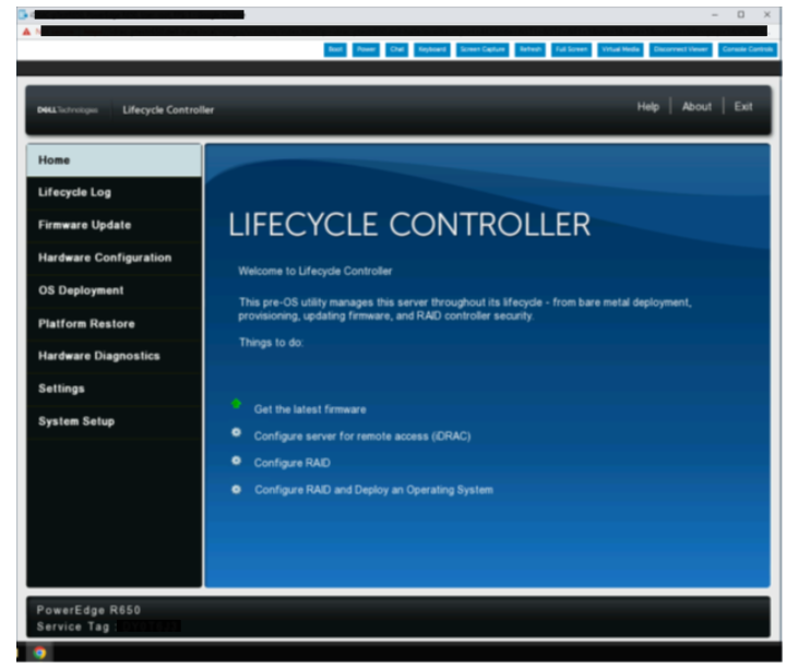 Vyberte možnost Hardware Diagnostics