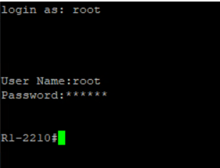 Faça login como root.