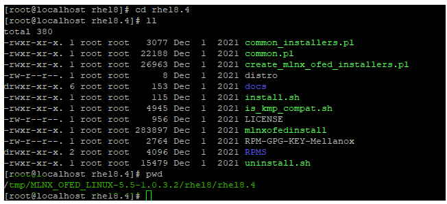 : output del comando
