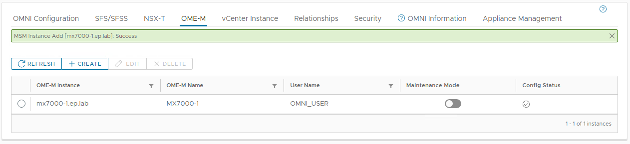 OMNI agregó OME-M correctamente