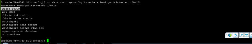 Configuration du port modifiée
