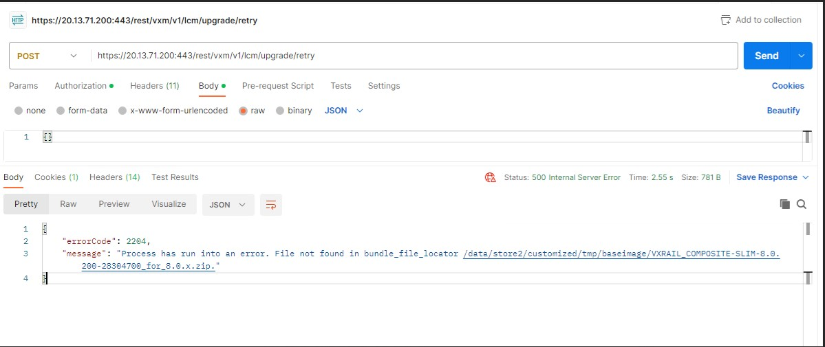 手動でメンテナンス モードを終了し、パブリックAPIを使用してLCMを再試行する