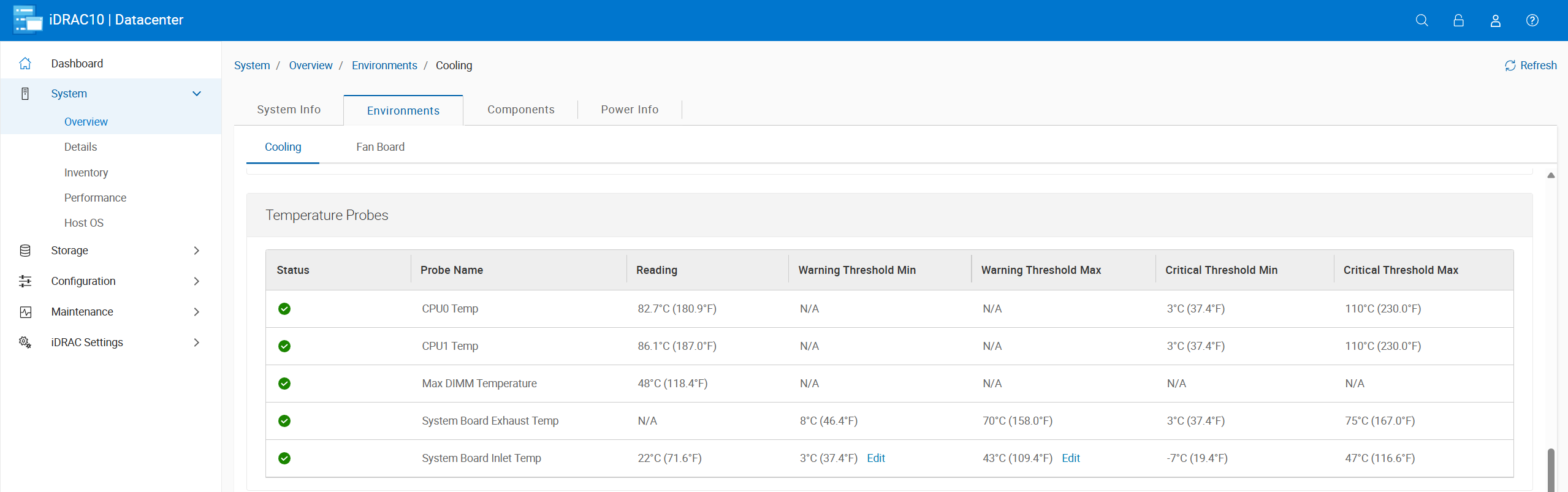 Розділ температур