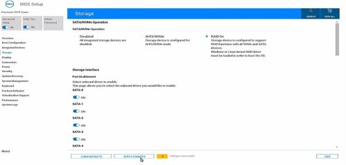 Clique em APPLY CHANGES para salvar as configurações e, em seguida, clique em EXIT