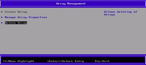 Selecione Delete Array