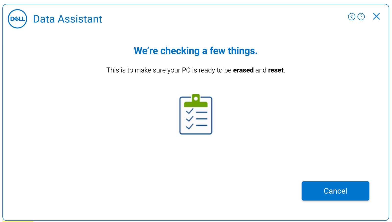 Computador antigo (executando pré-verificações para limpeza)