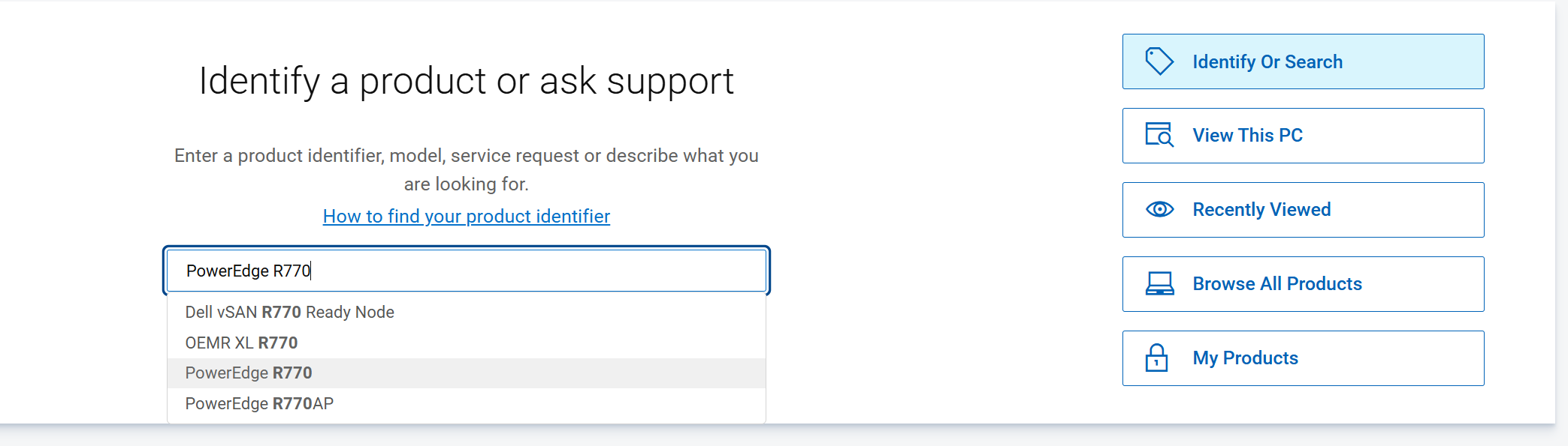Søg i servermodellen
