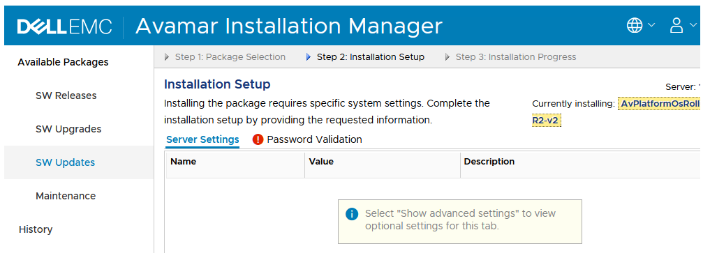 Avamar Installation Manager