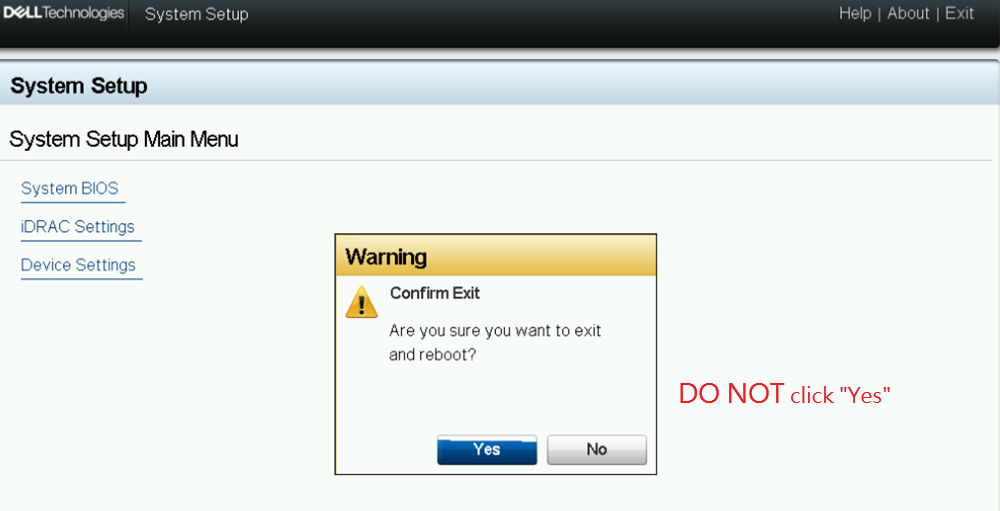 快顯視窗以確認結束