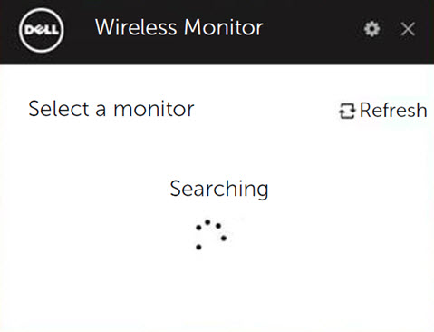 Langattomien näyttöjen etsiminen Dell Wireless Monitor -sovelluksesta