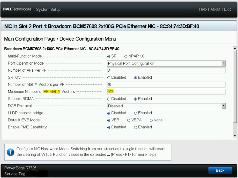 Приклад конфігурації NIC