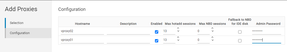 Opzioni di configurazione di vProxy. image.png