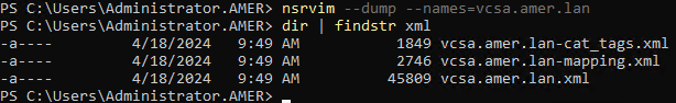 nsrvim kommandoexempel