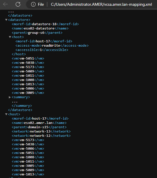 Exempel på mapping.xml innehåll