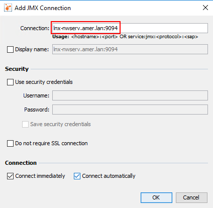 Conectar-se à conexão JMX do servidor NetWorker