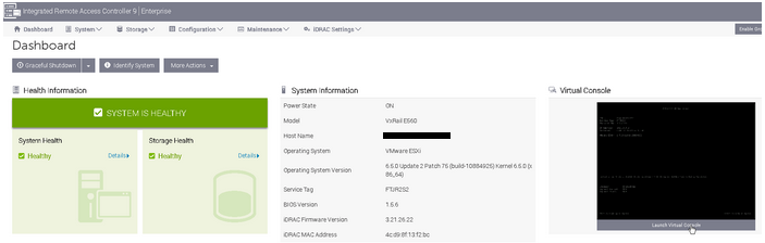 Uruchom konsolę wirtualną w konsoli iDRAC