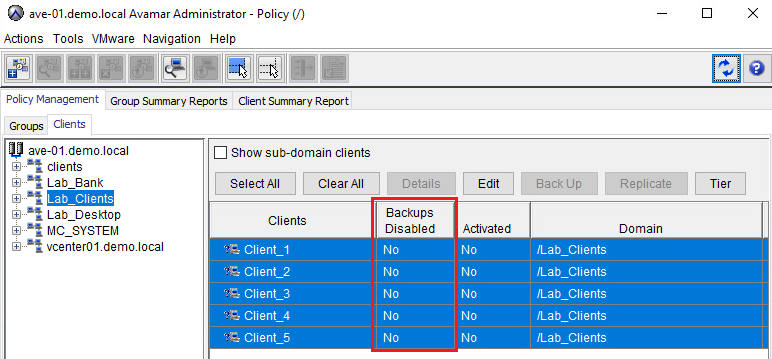 All clients enabled.