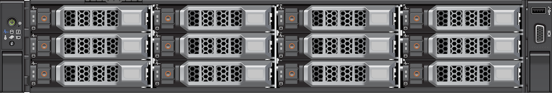 Pohled zepředu na počítač VxR S470