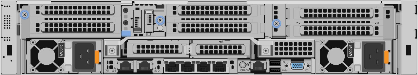 Pohled zezadu na počítač VxR (Intel)VP-760/ (AMD)VP-7625
