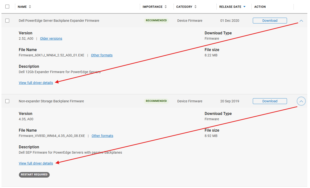 Guide permettant de trouver le lien «&nbsp;View full driver details&nbsp;»
