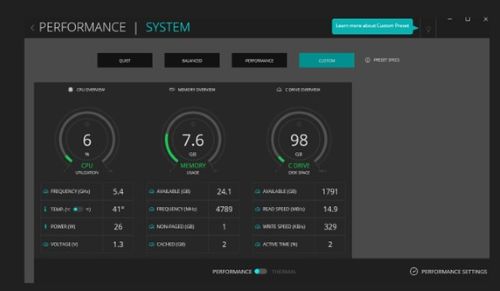 После обновления BIOS настройка разгона в AWCC отсутствует
