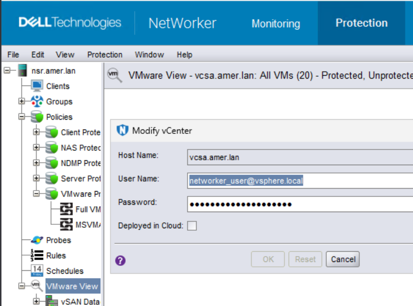vCenter-hypervisorin resurssi