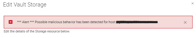 Alert message