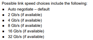 select link speed from dropdown