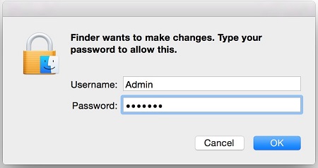 Informations d’identification de l’administrateur