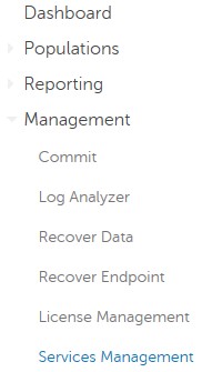 ［Management］および［Services Management］