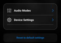 Audio Modes Drawer
