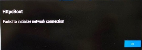 Failed to initialize network connection