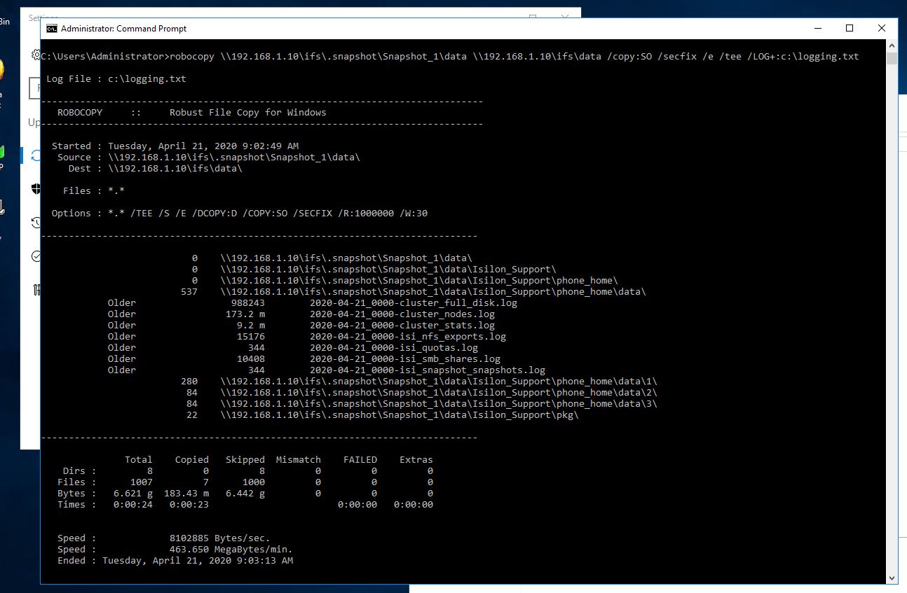 PowerScale: OneFS: How to restore permissions from a snapshot using ...