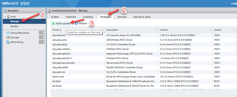 Installer og opdater zip-filen fra drivere og downloads